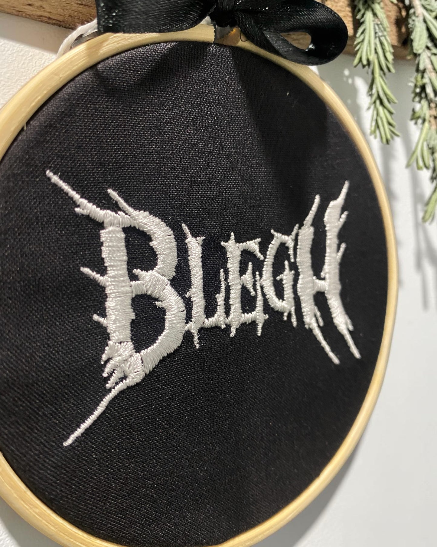 Blegh Metal Scream Embroidered Wall Art