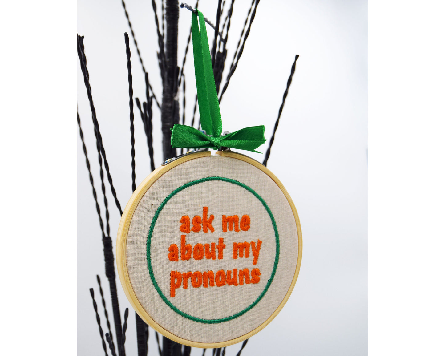 Pronouns Embroidered Wall Art