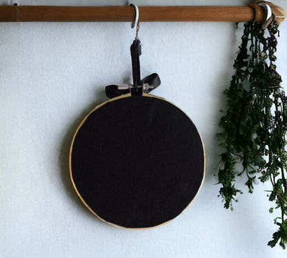 Black is my Happy Colour Rainbow Embroidered Wall Art