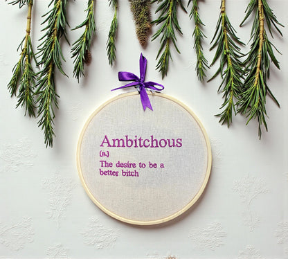 Ambitchous Embroidered Wall Art