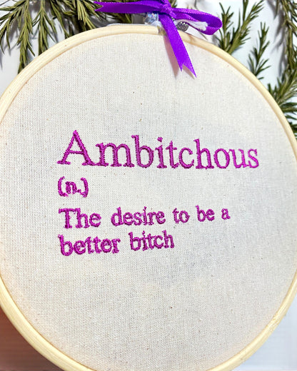 Ambitchous Embroidered Wall Art