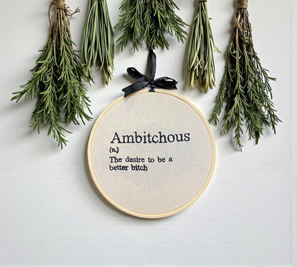 Ambitchous Embroidered Wall Art