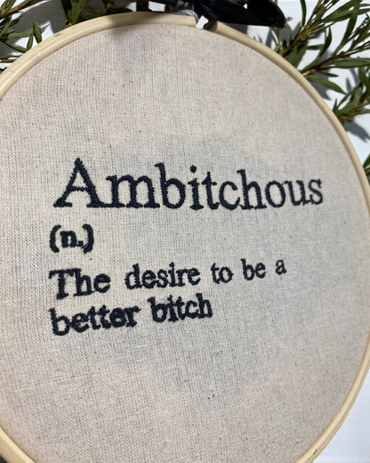 Ambitchous Embroidered Wall Art