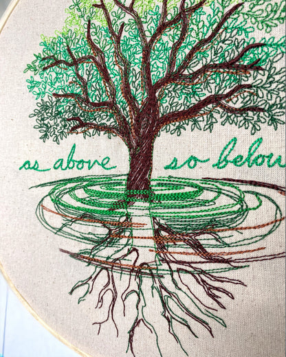 As Above So Below Embroidered Wall Art