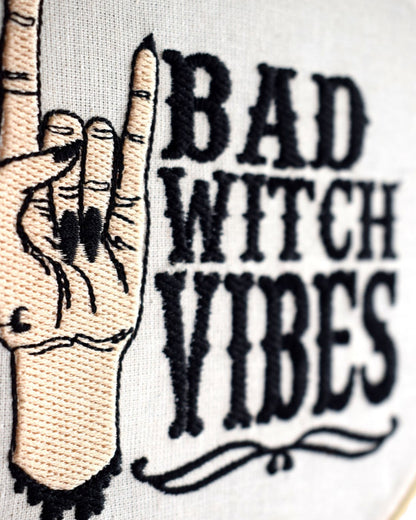 Bad Witch Vibes Embroidered Wall Art