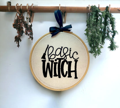 Basic Witch Embroidered Wall Art