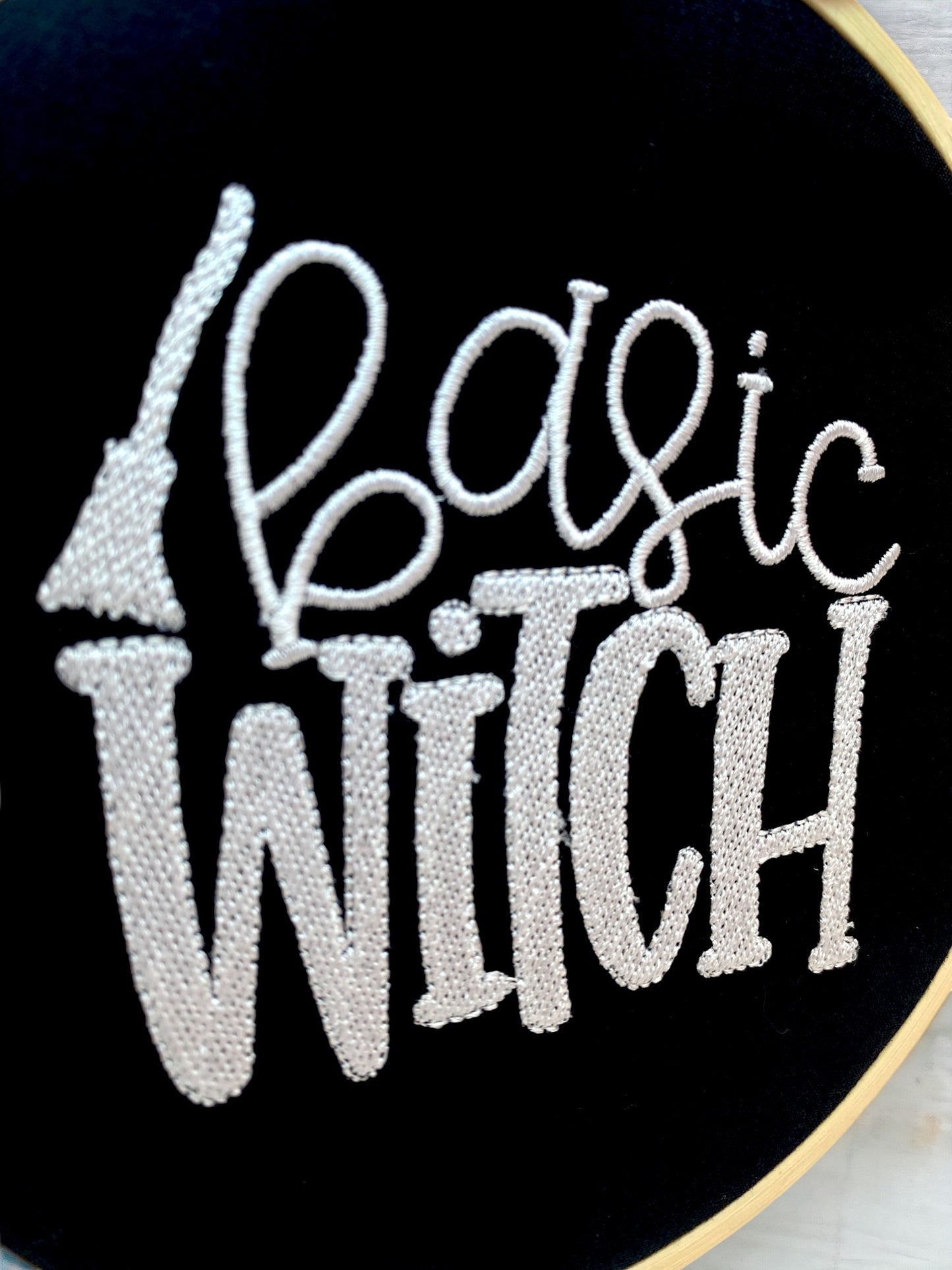 Basic Witch Embroidered Wall Art