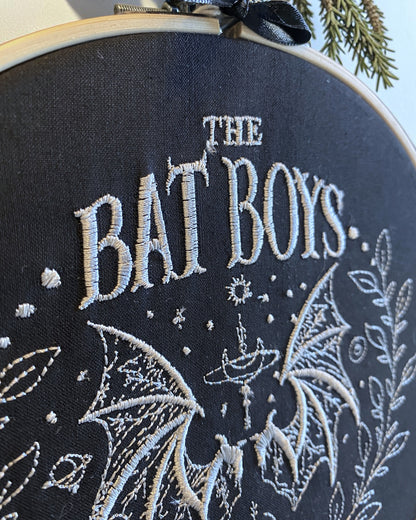 Bat Boys Wingspan Embroidered Wall Art