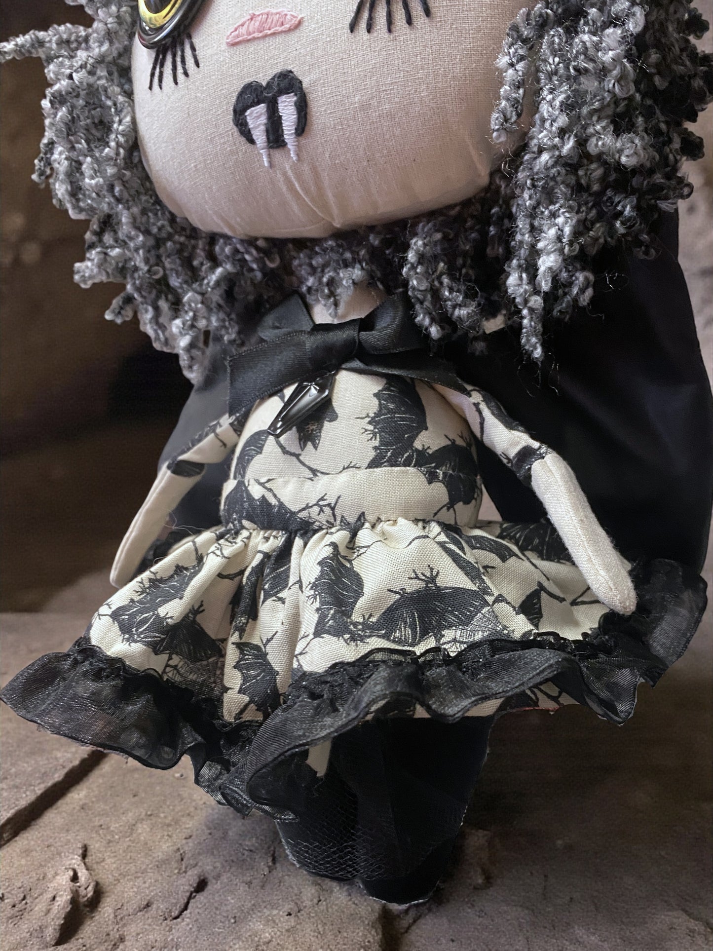 Bat Girl Wingspan Margo-Rose Gothic Collectable Oddity Doll