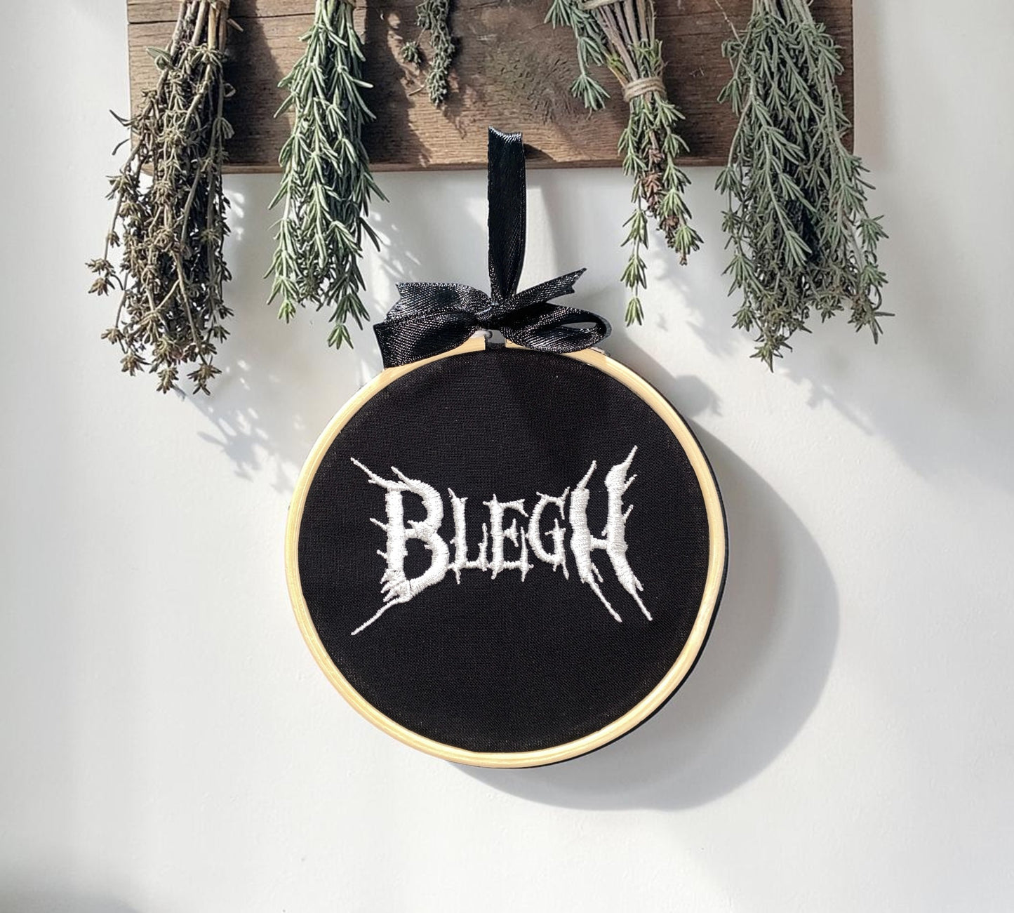 Blegh Metal Scream Embroidered Wall Art