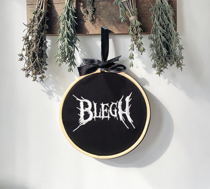 Blegh Metal Scream Embroidered Wall Art