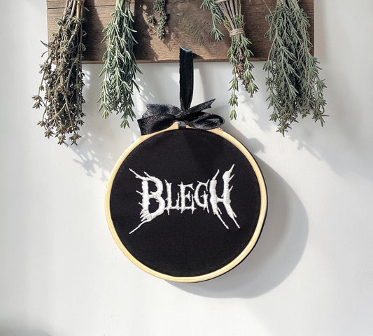 Blegh Metal Scream Embroidered Wall Art