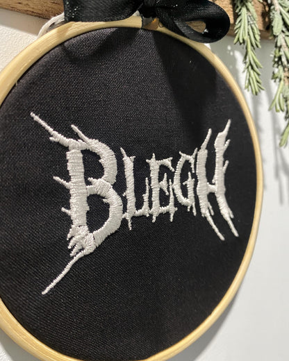 Blegh Metal Scream Embroidered Wall Art