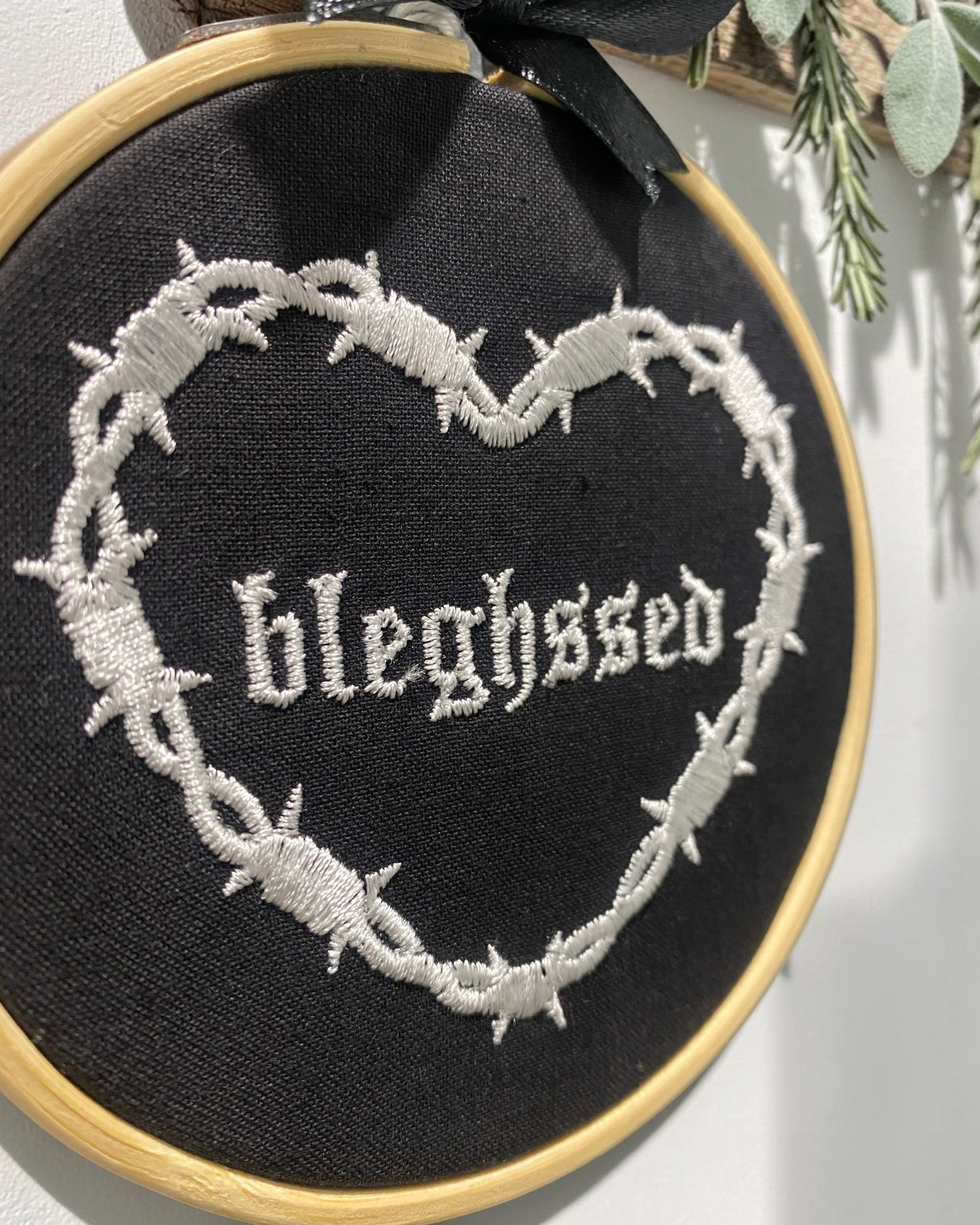Bleghssed Embroidered Wall Art