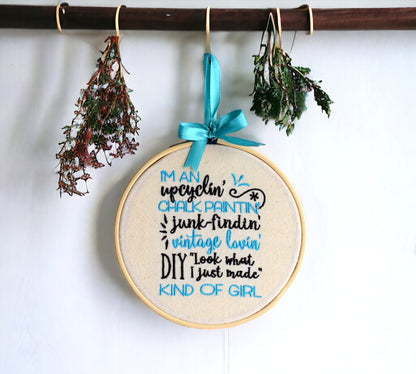 Crafty Kind of Girl Embroidered Wall Art