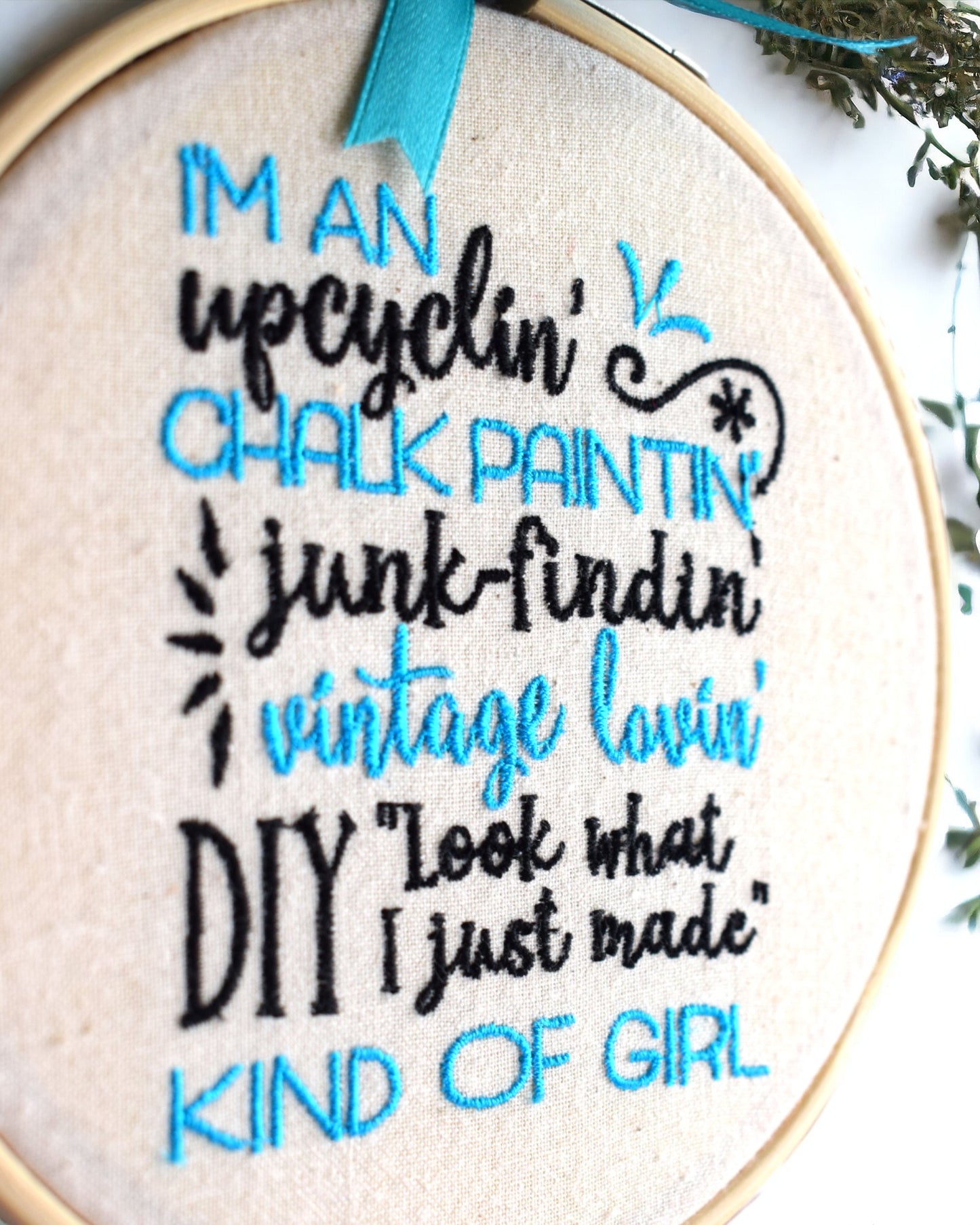 Crafty Kind of Girl Embroidered Wall Art