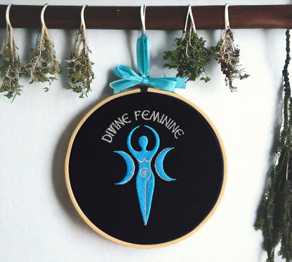 Divine Feminine Embroidered Wall Art