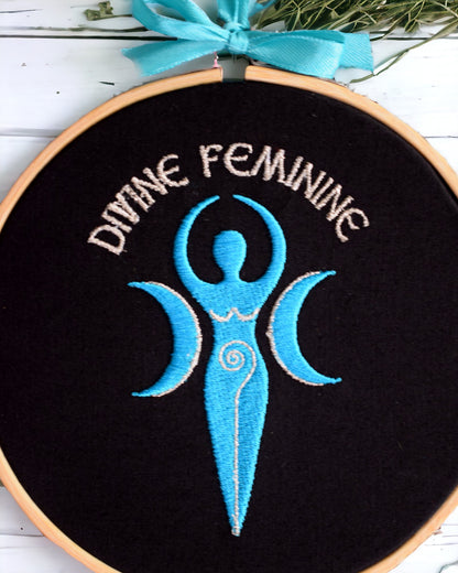 Divine Feminine Embroidered Wall Art