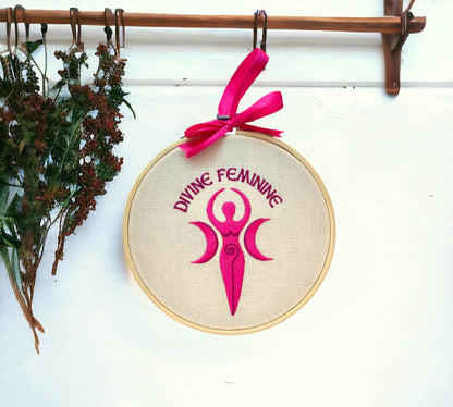 Divine Feminine Embroidered Wall Art