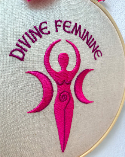 Divine Feminine Embroidered Wall Art