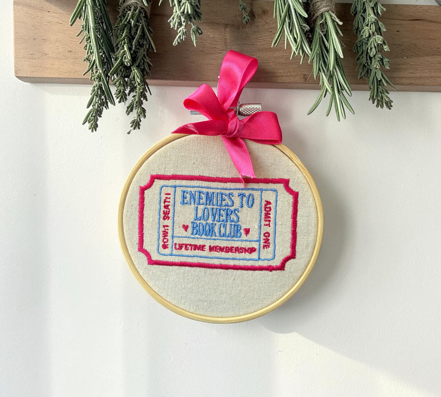 Enemies to Lovers Trope Embroidered Wall Art