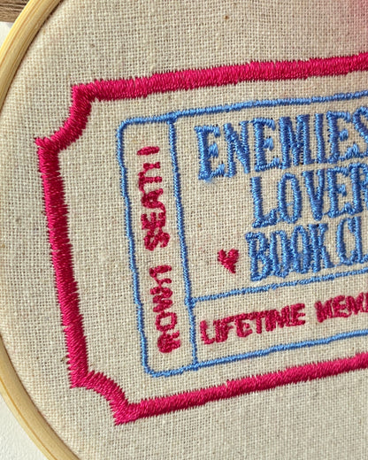Enemies to Lovers Trope Embroidered Wall Art