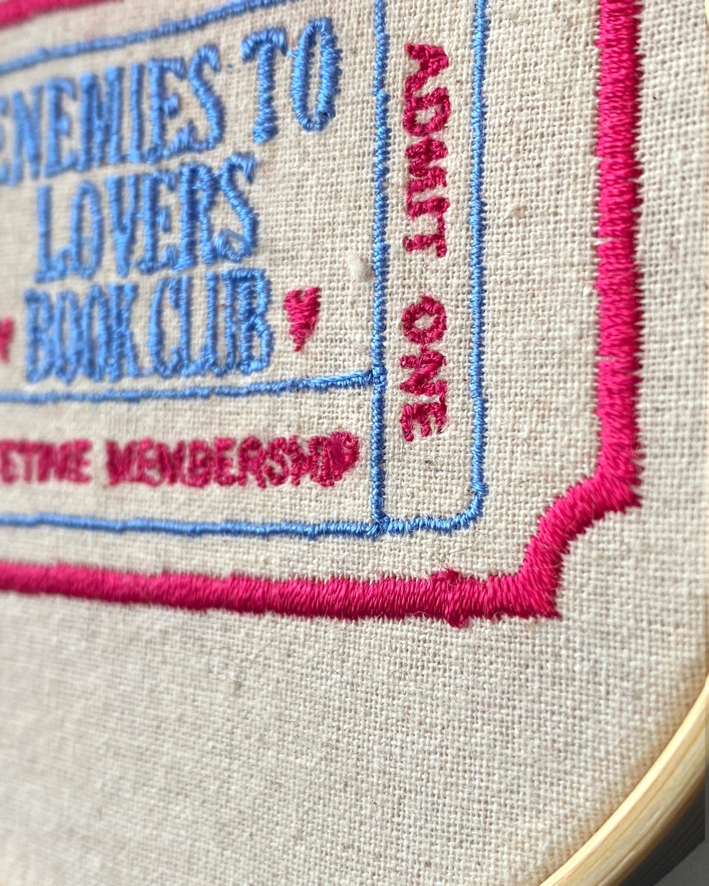 Enemies to Lovers Trope Embroidered Wall Art