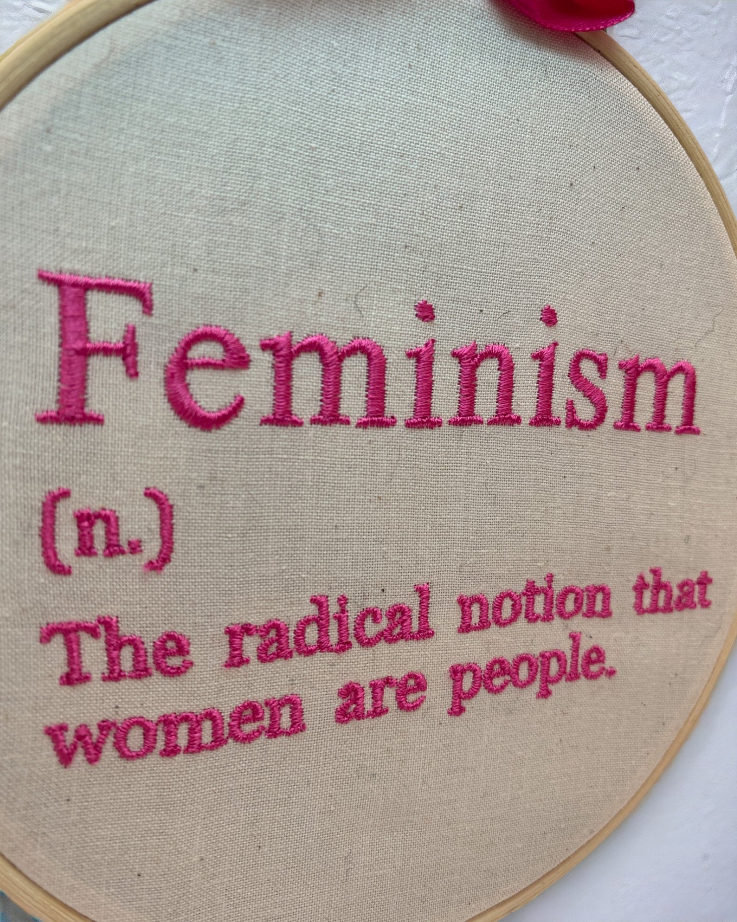 Feminism Definition Embroidered Wall Art