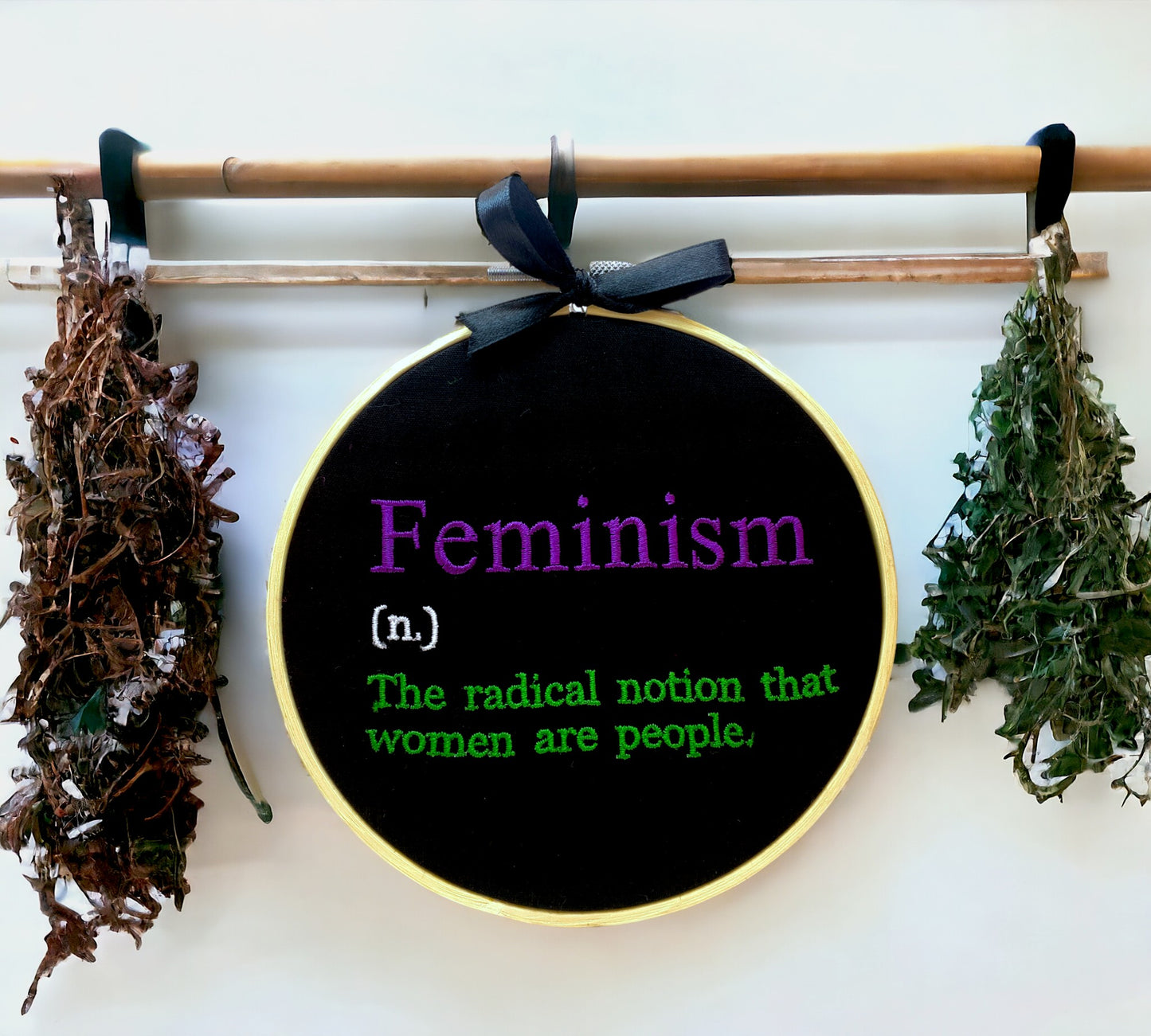 Feminism Definition Embroidered Wall Art