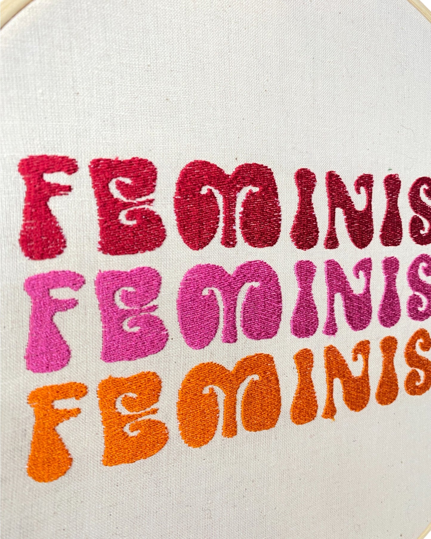 Feminist Embroidered Wall Art