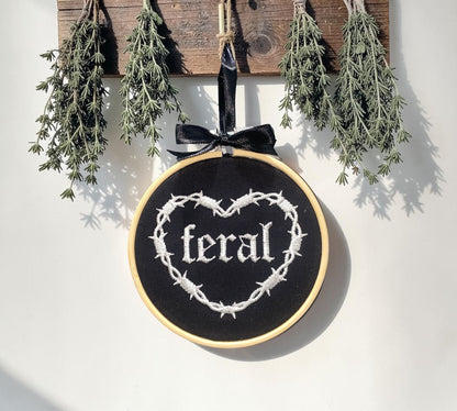 Feral Embroidered Wall Art