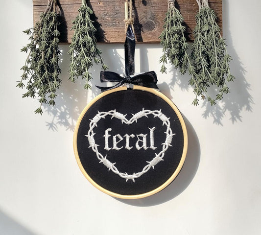 Feral Embroidered Wall Art