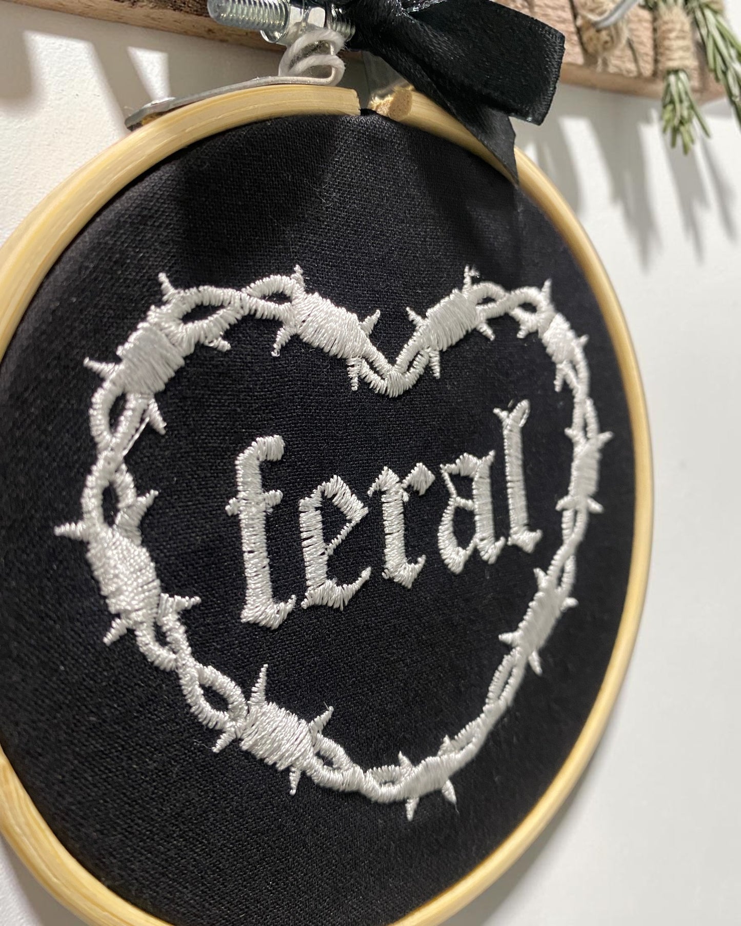 Feral Embroidered Wall Art