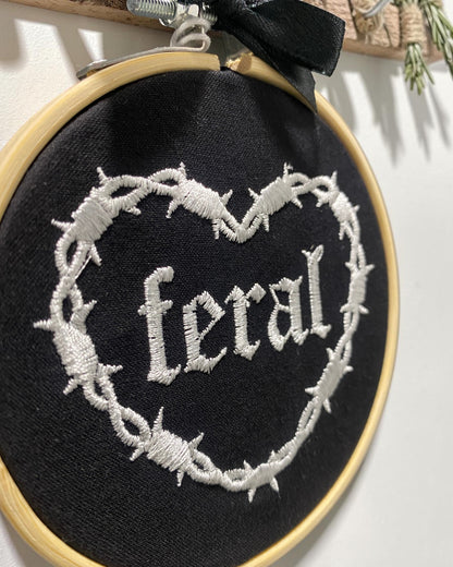 Feral Embroidered Wall Art