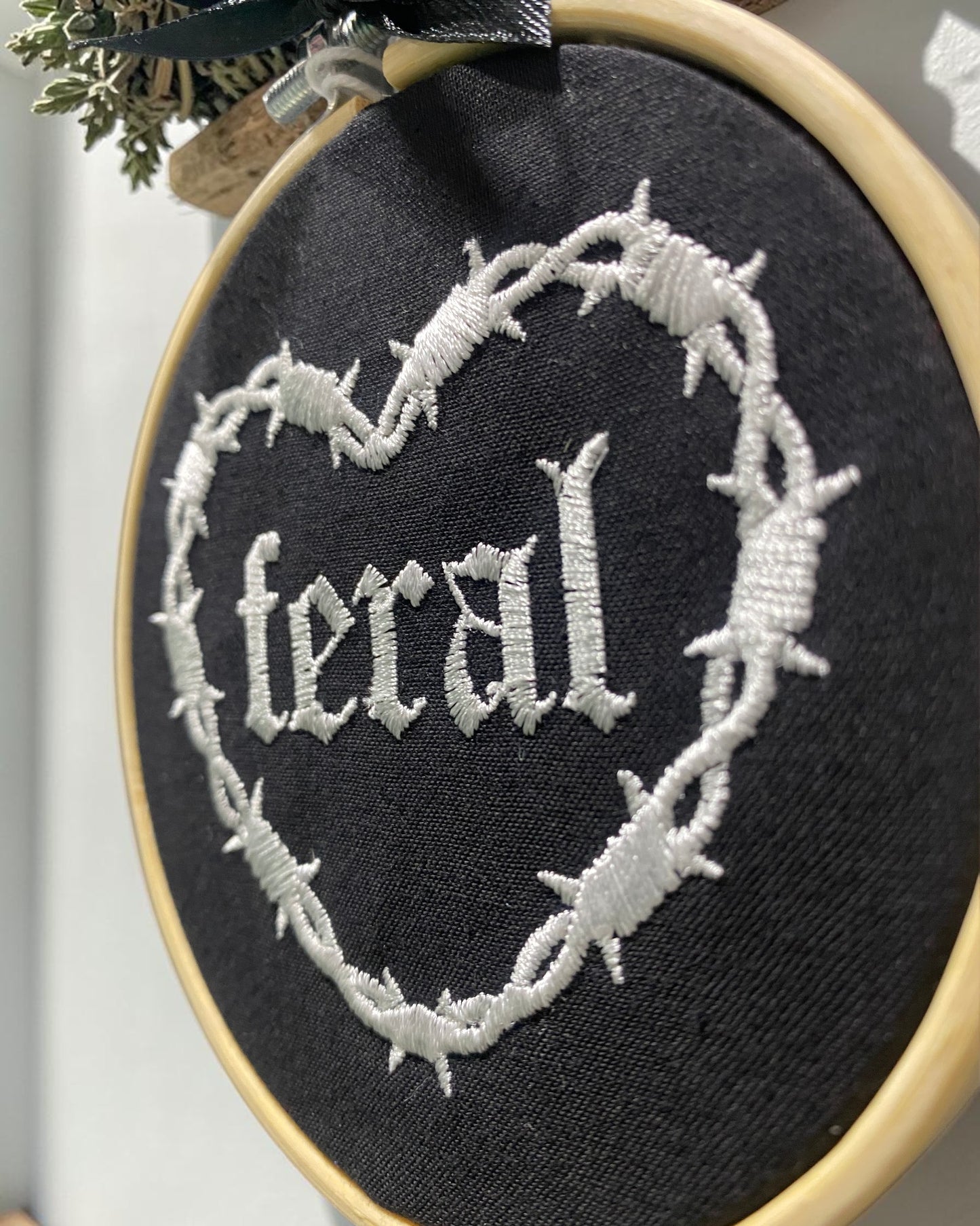 Feral Embroidered Wall Art
