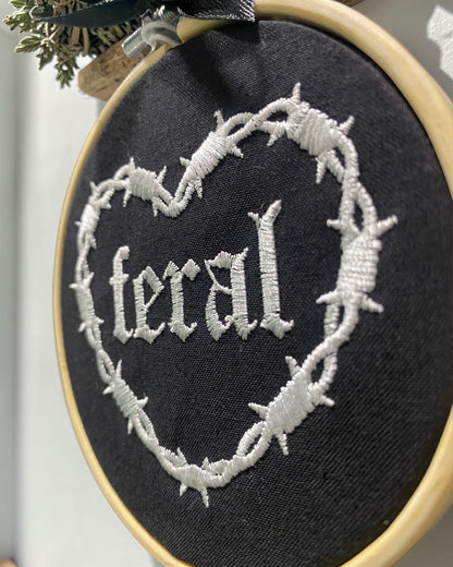 Feral Embroidered Wall Art