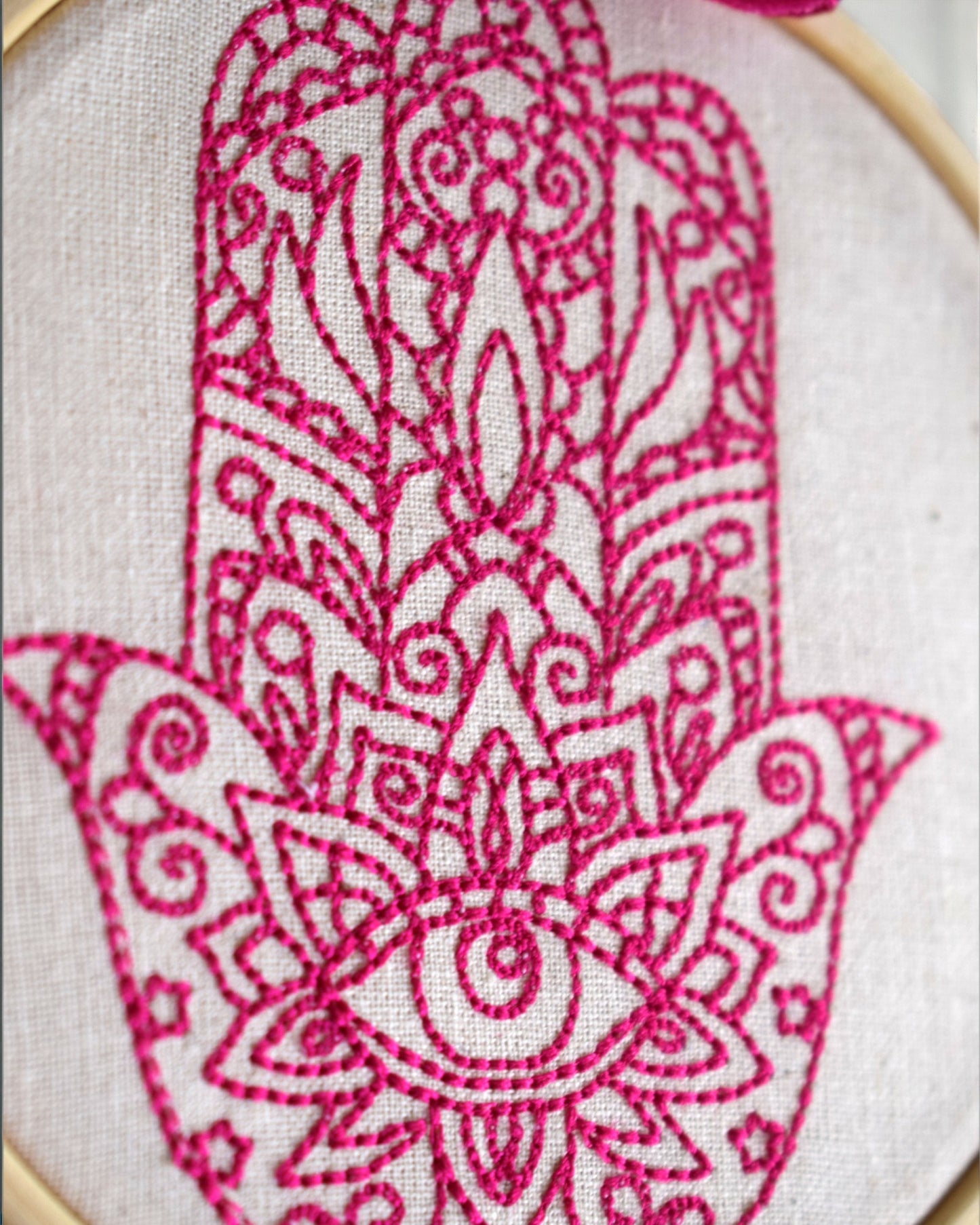 Hamsa Hand Embroidered Wall Art