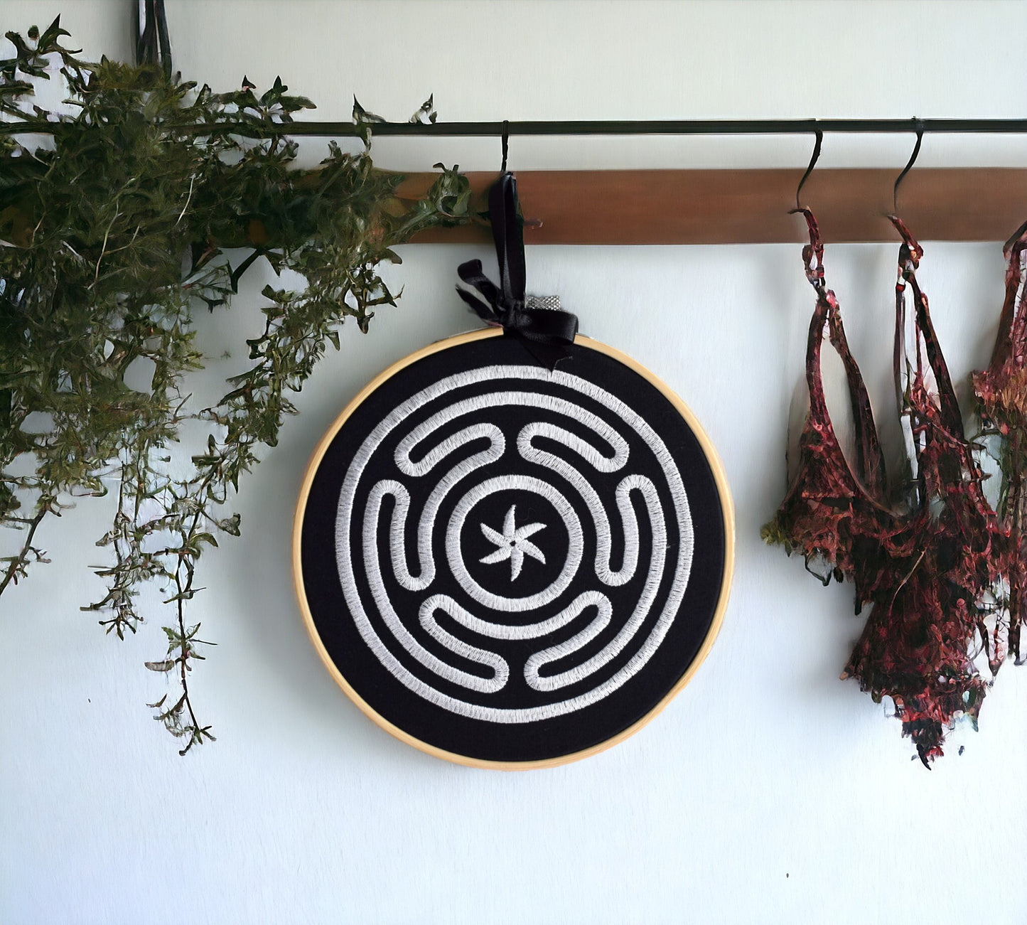 Hekate's Wheel Embroidered Wall Art