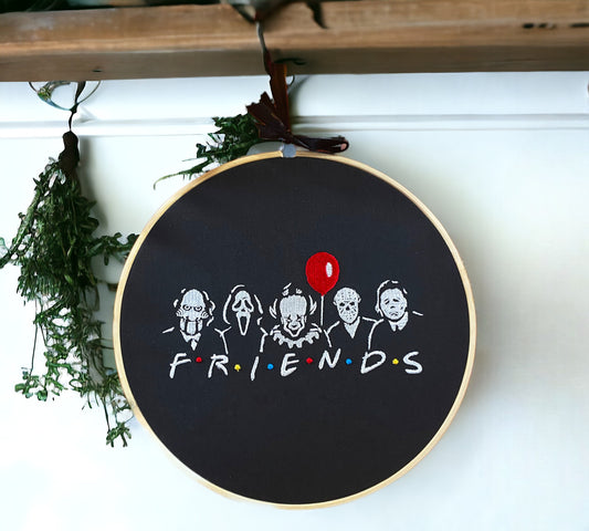 Horror Film Icons Embroidered Wall Art