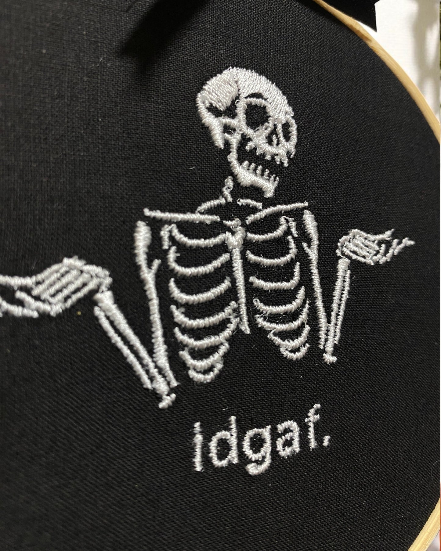 I Don't Give a F*ck (idgaf) Embroidered Wall Art