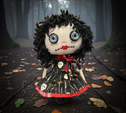 Hockey Mask Horror Film Margo-Rose Gothic Collectable Oddity Doll