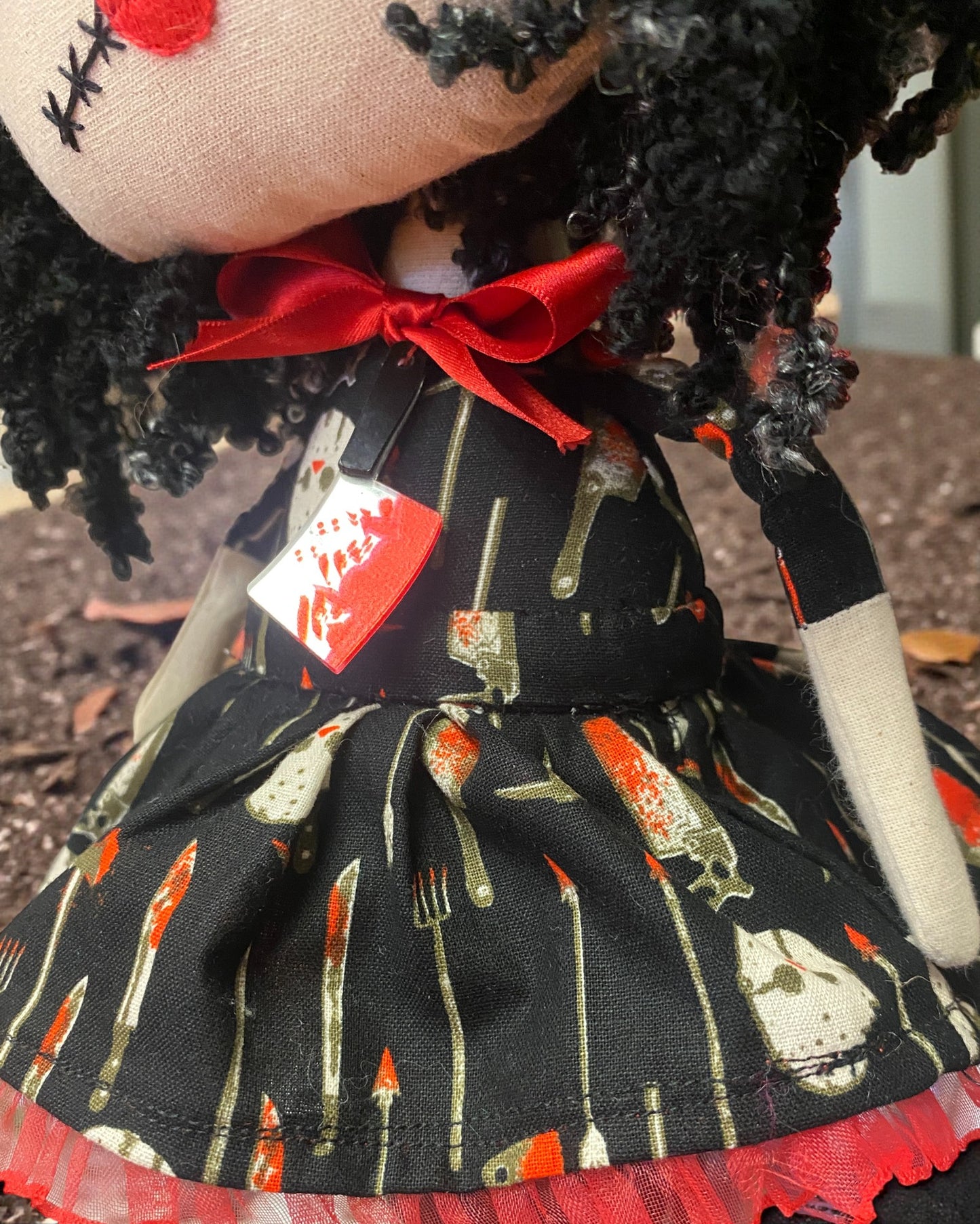 Hockey Mask Horror Film Margo-Rose Gothic Collectable Oddity Doll