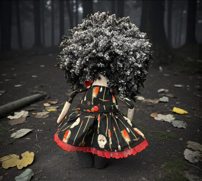 Hockey Mask Horror Film Margo-Rose Gothic Collectable Oddity Doll