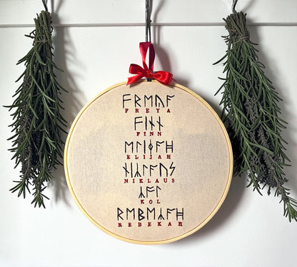 Viking Rune Mikaelson Family Embroidered Wall Art