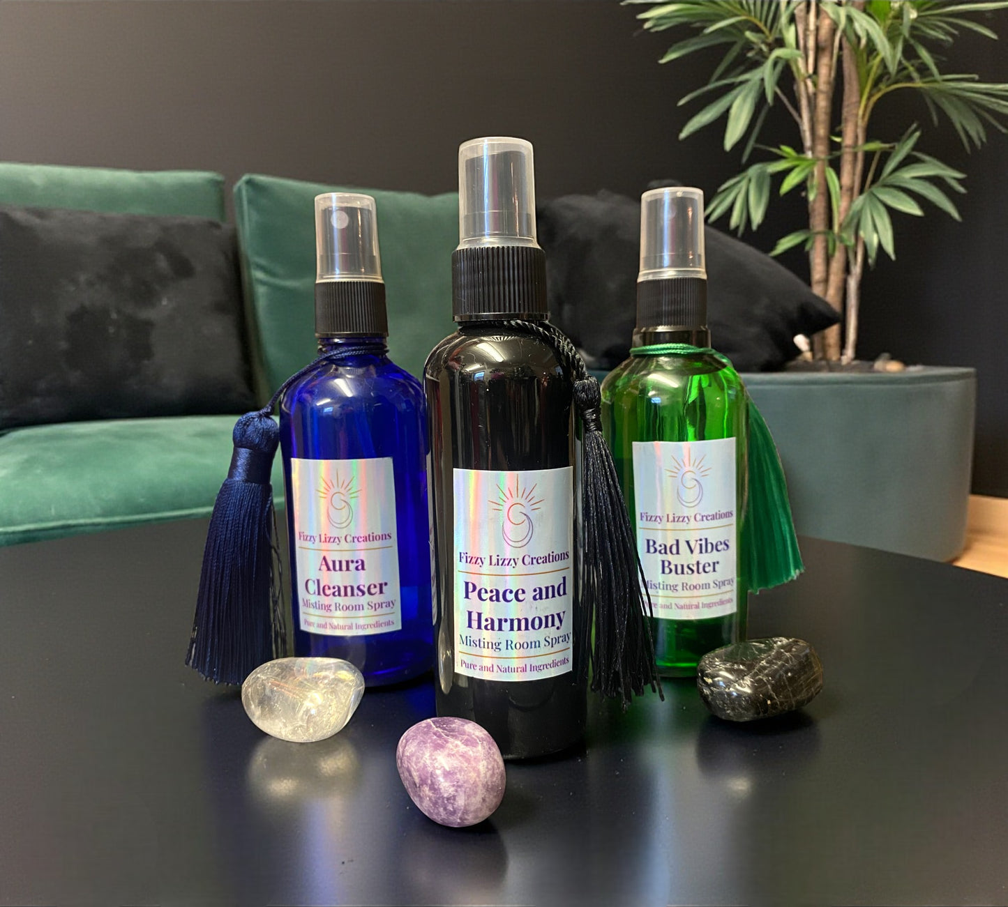 Essential Oil and Crystal Infused Room Sprays