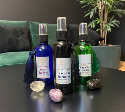 Essential Oil and Crystal Infused Room Sprays