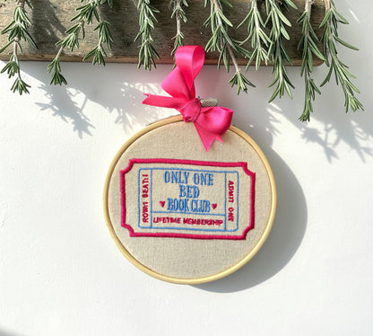 Only One Bed Trope Embroidered Wall Art
