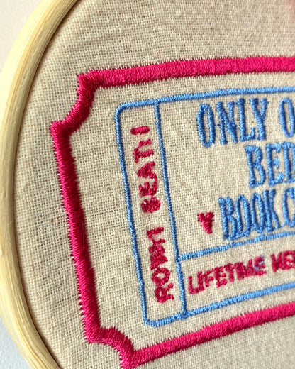 Only One Bed Trope Embroidered Wall Art