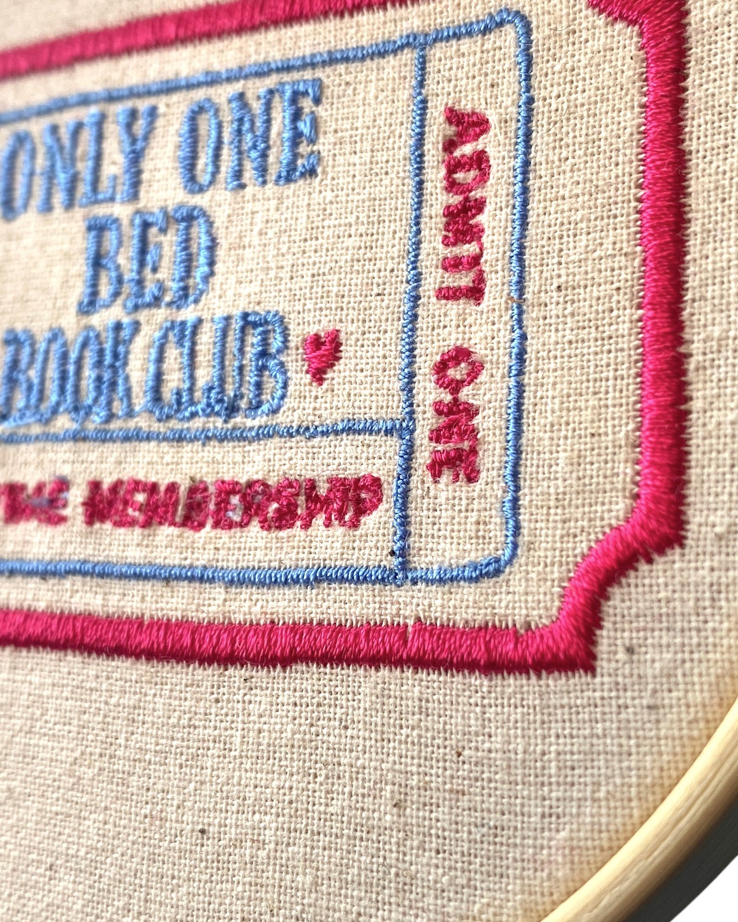 Only One Bed Trope Embroidered Wall Art