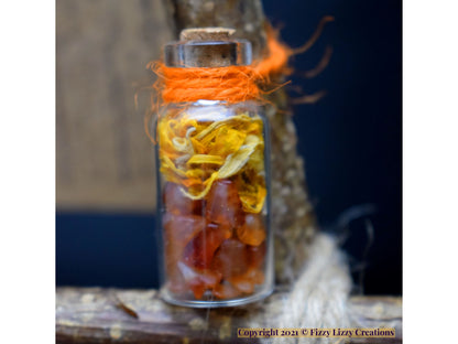 Hazelwood Pentagram with Carnelian and Dried Flowers